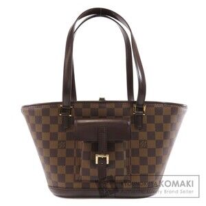 Louis Vuitton Manosque Damier Ebene Brown Tote Bag Canvas